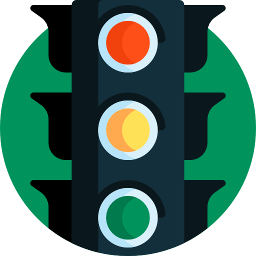 stoplicht Detailed Flat Circular Flat icoon