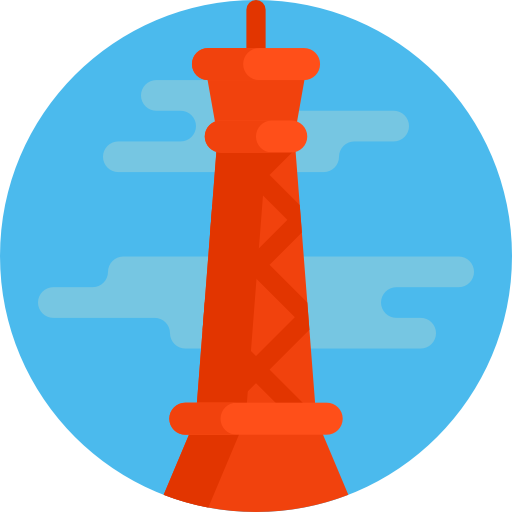 Tower Detailed Flat Circular Flat icon