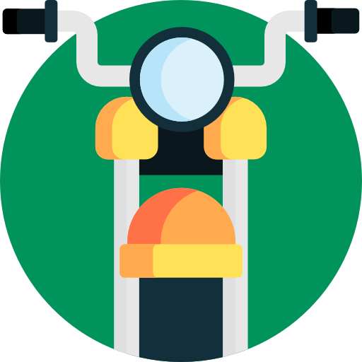 motocicleta Detailed Flat Circular Flat icono