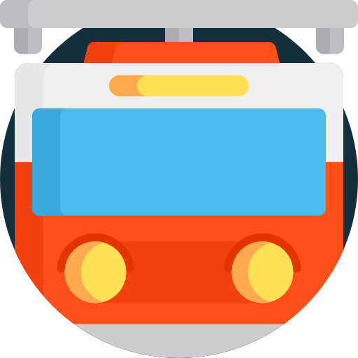 Tram Detailed Flat Circular Flat icon