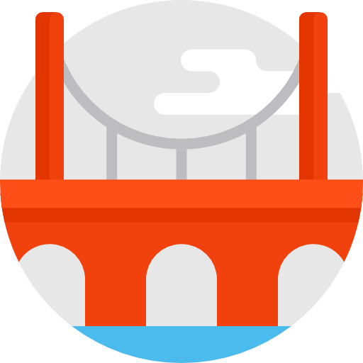 橋 Detailed Flat Circular Flat icon