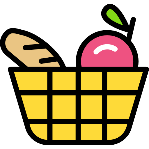 Shopping basket Darius Dan Lineal Color icon