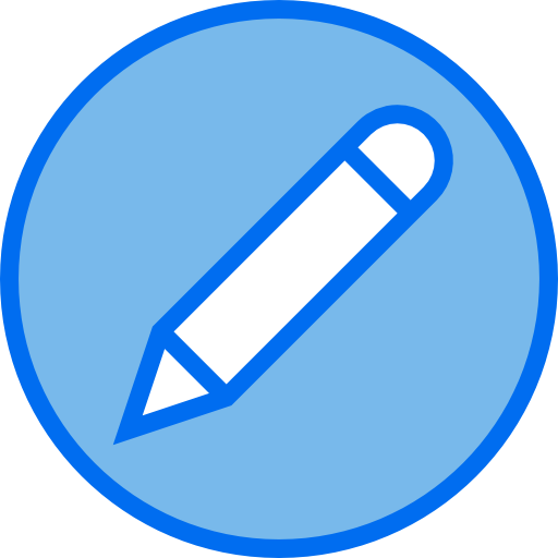 Pencil Payungkead Blue icon