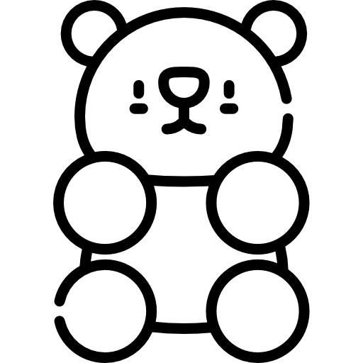orsacchiotto di peluche Kawaii Lineal icona