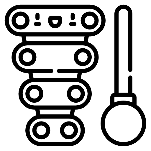xilofono Kawaii Lineal icona