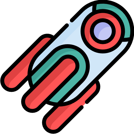 Rocket Kawaii Lineal color icon