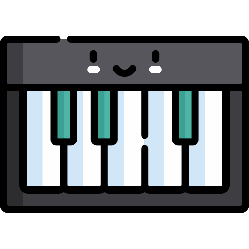teclado Kawaii Lineal color icono