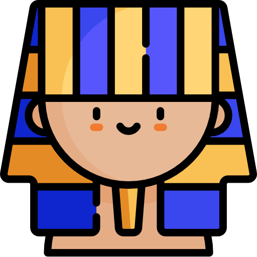 faraón Kawaii Lineal color icono