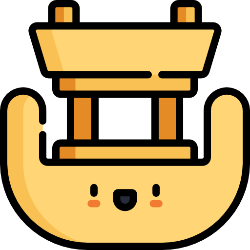 embarcacion Kawaii Lineal color icono