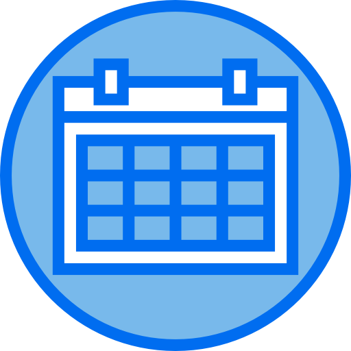 calendrier Payungkead Blue Icône