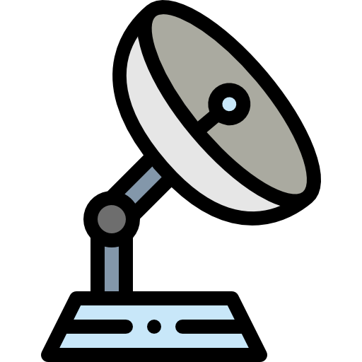 Satellite Detailed Rounded Lineal color icon