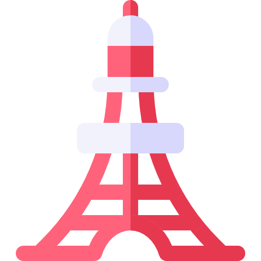 torre de tokio Basic Rounded Flat icono