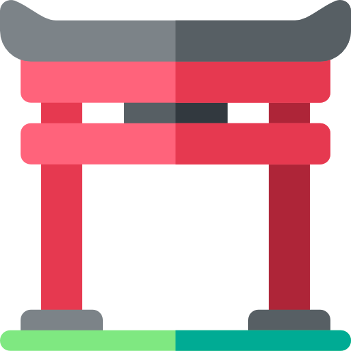 puerta torii Basic Rounded Flat icono