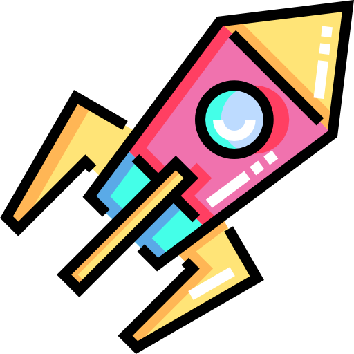 rakieta Detailed Straight Lineal color ikona