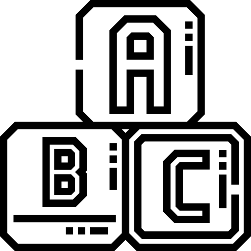 Блок abc Detailed Straight Lineal иконка