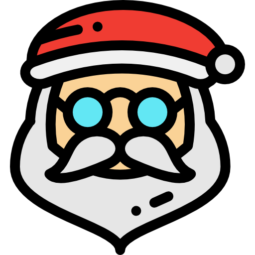 papá noel Detailed Rounded Lineal color icono