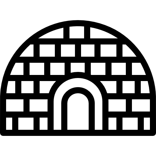 igloo Detailed Rounded Lineal ikona