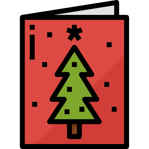 tarjeta de navidad Aphiradee (monkik) Lineal Color icono
