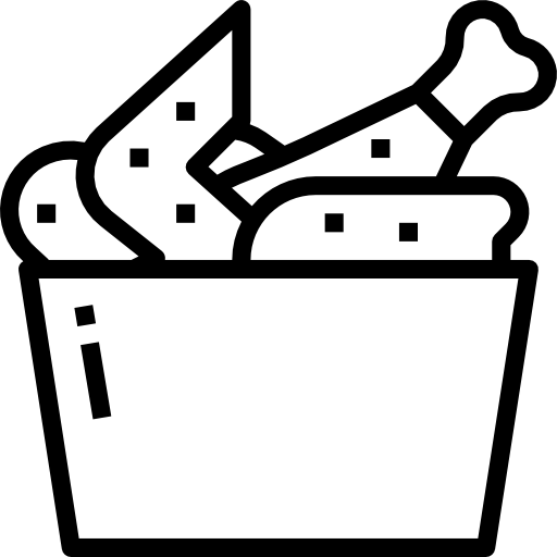 gefrituurde kip Aphiradee (monkik) Lineal icoon