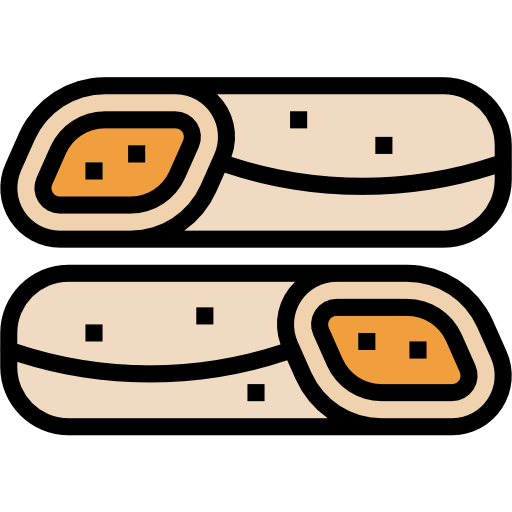 burrito Aphiradee (monkik) Lineal Color ikona