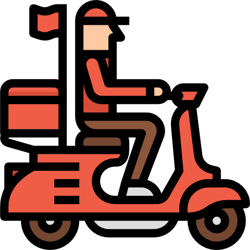 bici di consegna Aphiradee (monkik) Lineal Color icona