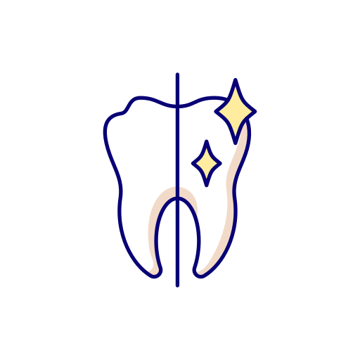 Зуб Generic color lineal-color иконка