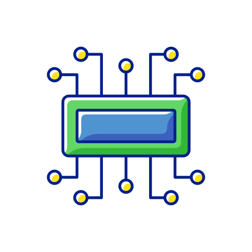 chip de circuito Generic color lineal-color icono
