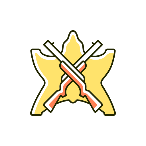Crossed guns Generic color lineal-color icon