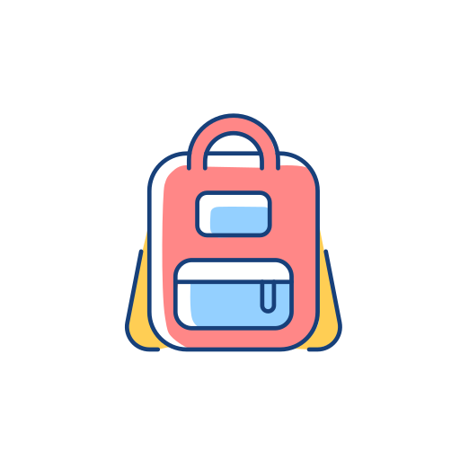 rucksack Generic color lineal-color icon