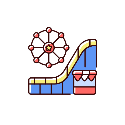Roller coasters Generic color lineal-color icon