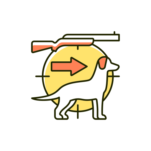 Trained dog Generic color lineal-color icon