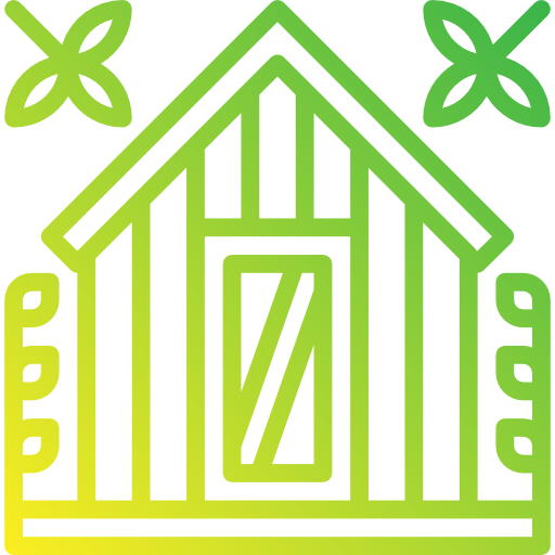 casa de madera Skyclick Gradient icono