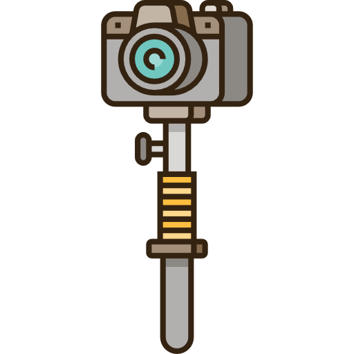 Selfie stick Amethys Design Lineal Color icon