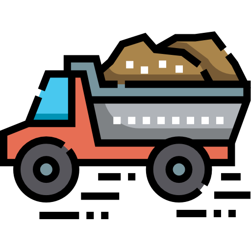 Dump truck Detailed Straight Lineal color icon