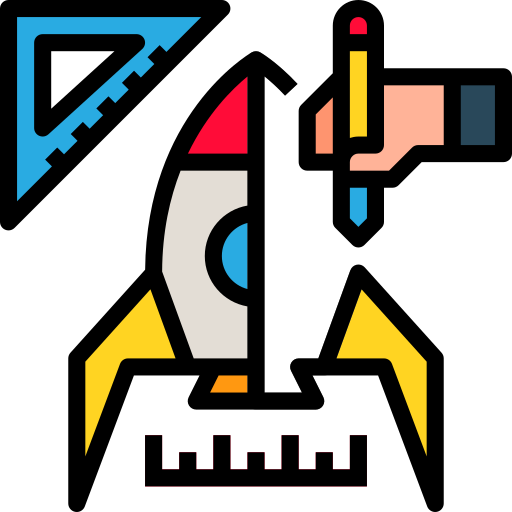 Rocket Skyclick Lineal Color icon