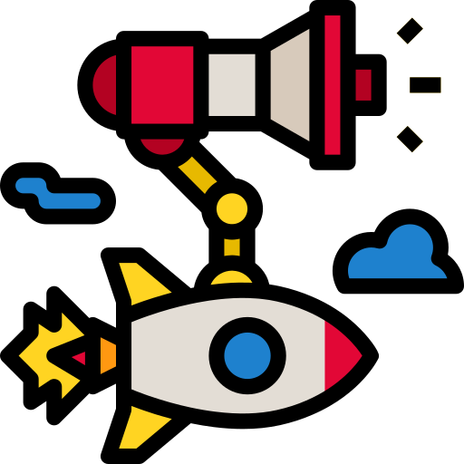 ロケット Skyclick Lineal Color icon