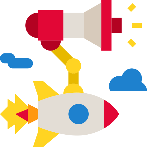 Rocket Skyclick Flat icon