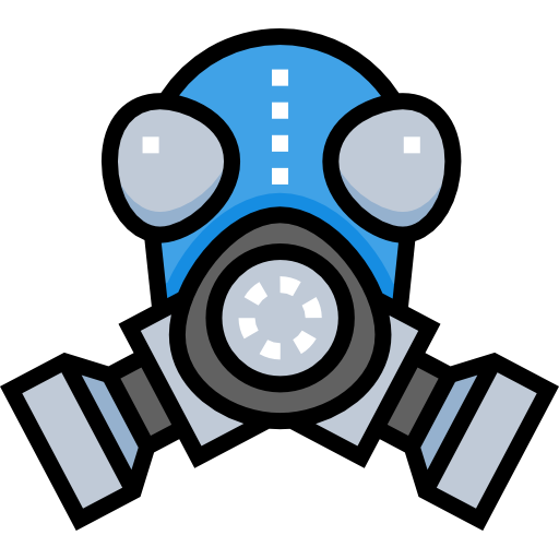 방독면 Detailed Straight Lineal color icon