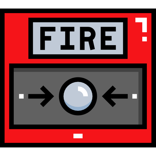 alarm przeciwpożarowy Detailed Straight Lineal color ikona