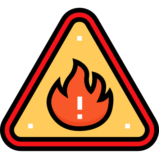 signo de fuego Detailed Straight Lineal color icono