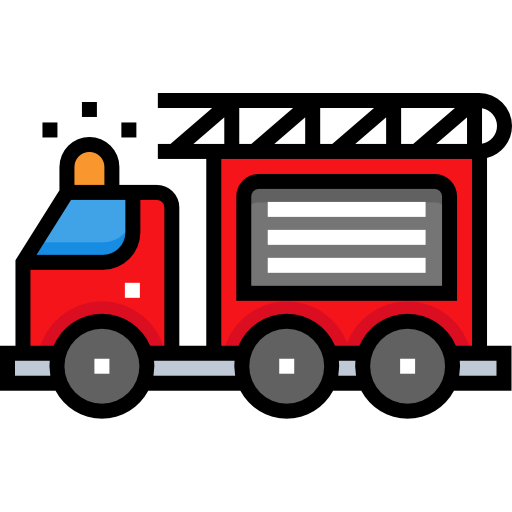 camión de bomberos Detailed Straight Lineal color icono