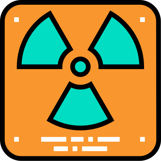 Radiation sign Detailed Straight Lineal color icon