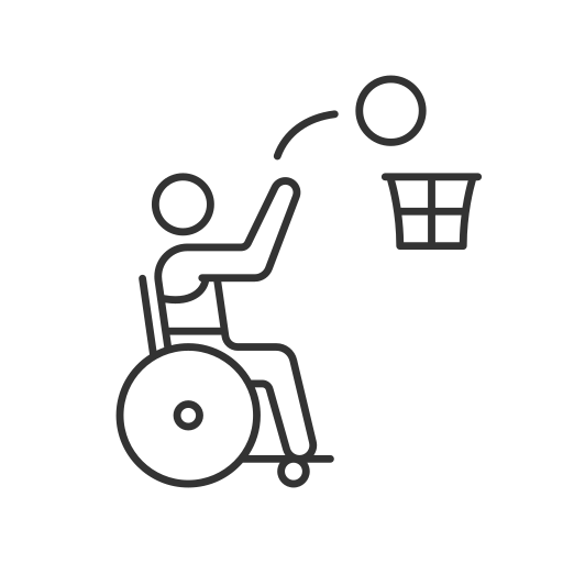 koszykówka na wózkach inwalidzkich Generic Others ikona