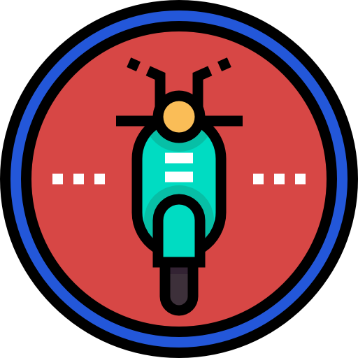 motocicleta Detailed Straight Lineal color Ícone