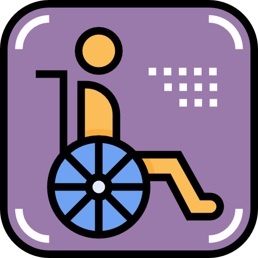 Disability Detailed Straight Lineal color icon