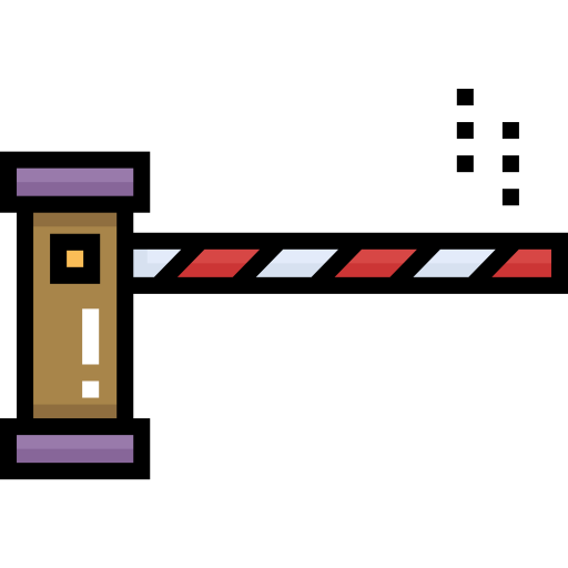 Парковочный барьер Detailed Straight Lineal color иконка