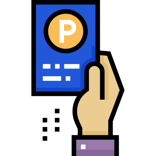 Parking ticket Detailed Straight Lineal color icon