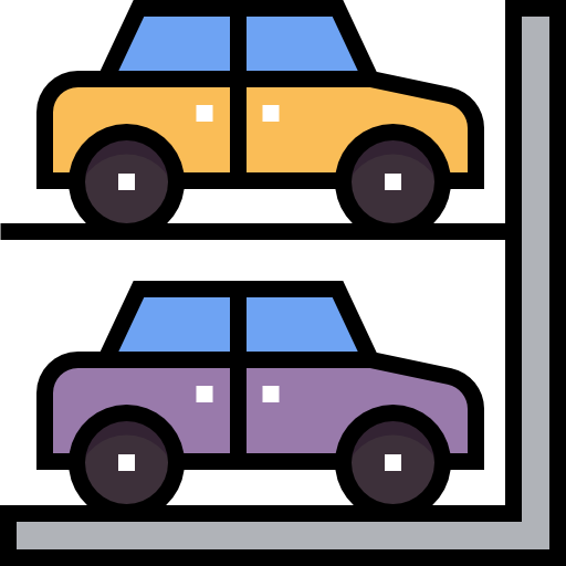 estacionamiento Detailed Straight Lineal color icono