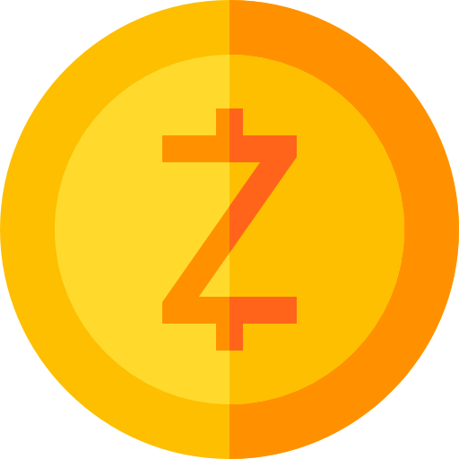 zcash Basic Straight Flat icoon