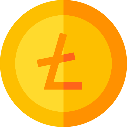 litecoin Basic Straight Flat ikona